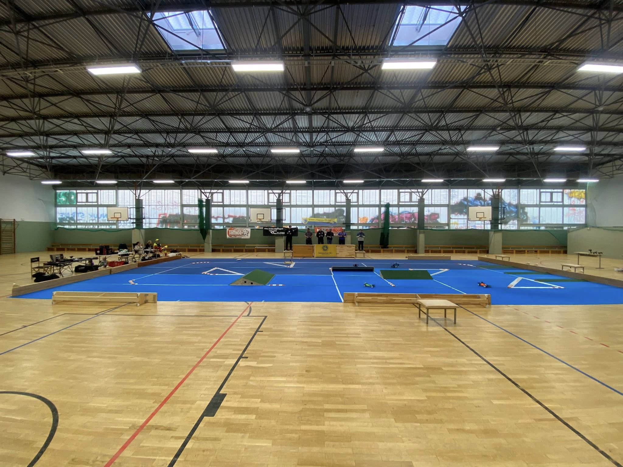 Gesamtüberblick der Indoor-Strecke